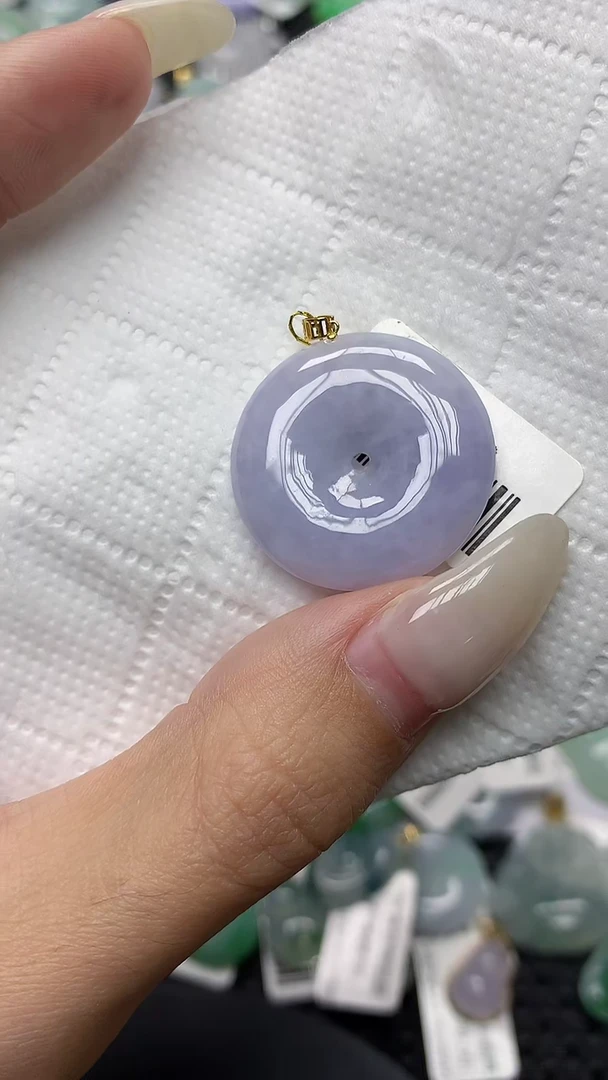 颈饰18K金镶嵌翡翠11111111111