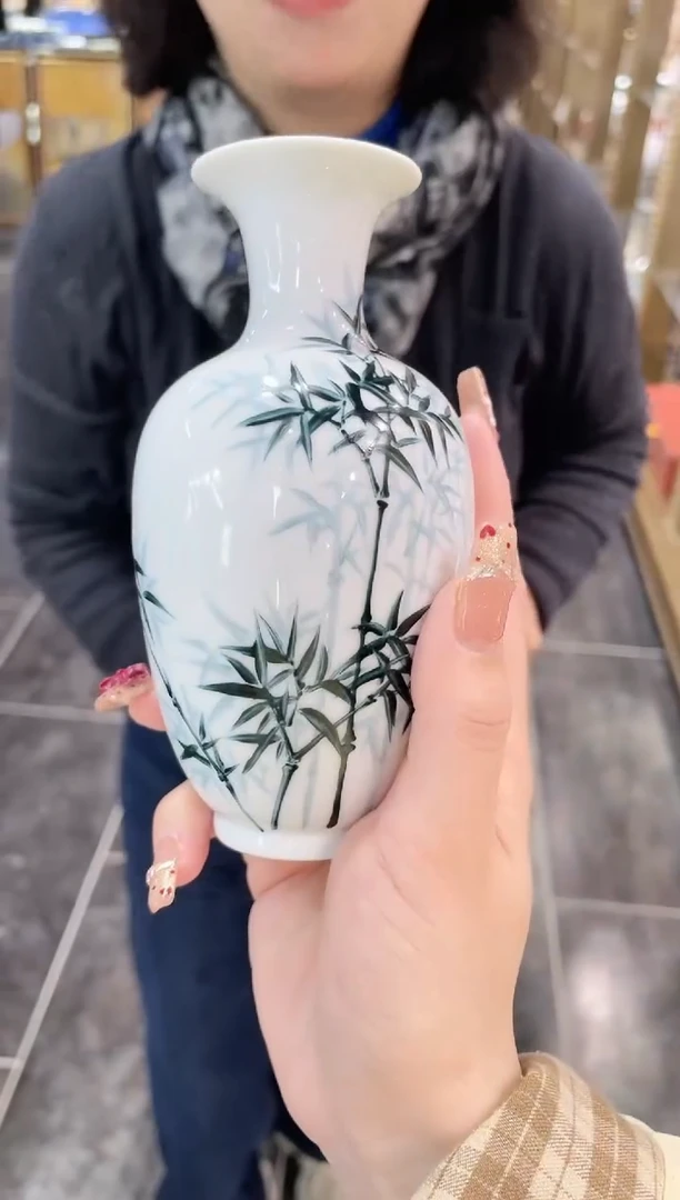 【闪购商品】004陶瓷供应链竹子竹报平安小赏瓶