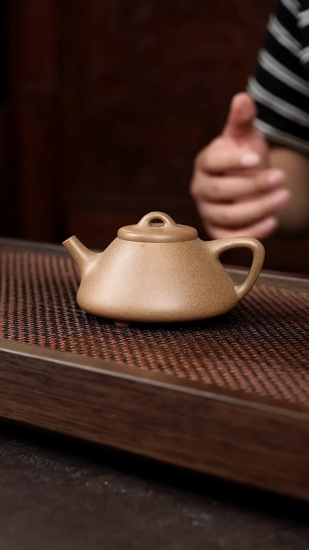 茶壶紫砂桃花泥子冶石瓢黄