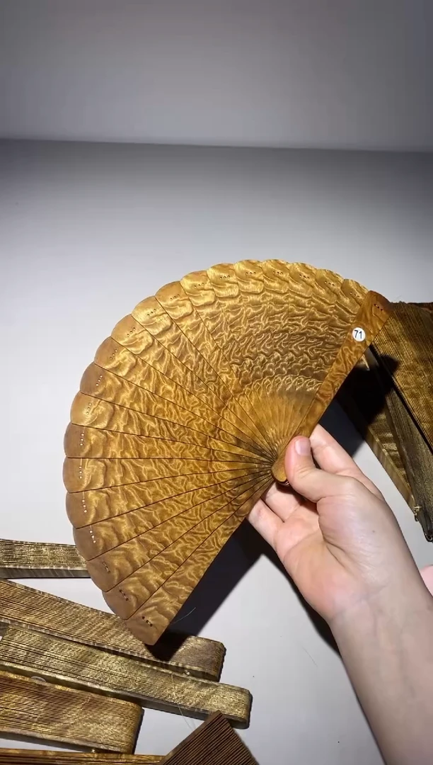 金丝楠16cm金丝楠木小叶桢楠扇71