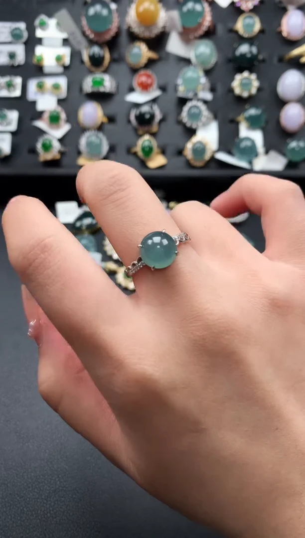 【闪购商品】翡翠戒指银S925镶嵌5214141