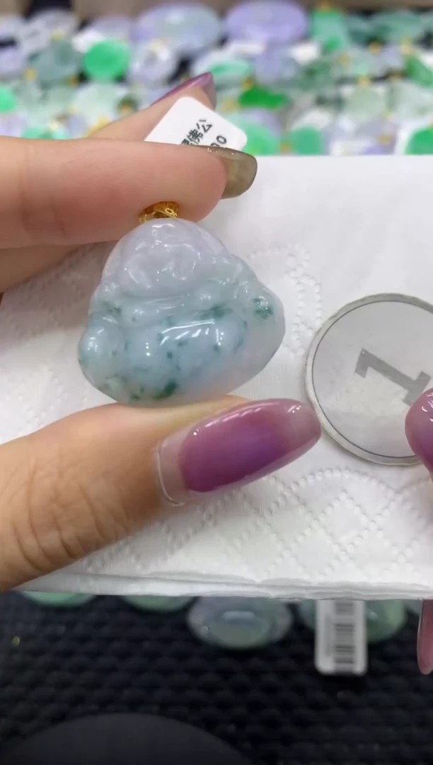 颈饰未镶嵌翡翠天然缅甸翡翠A货