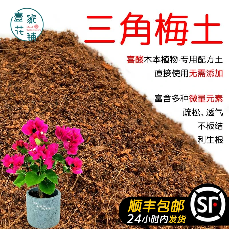 三角梅土盆栽种植三角梅专用土酸性土壤沙性土花泥通用营养土花肥