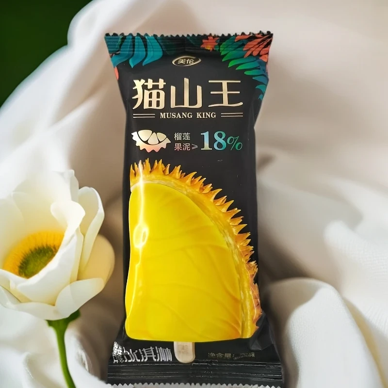 美伦猫山王榴莲雪糕重70克网红雪糕