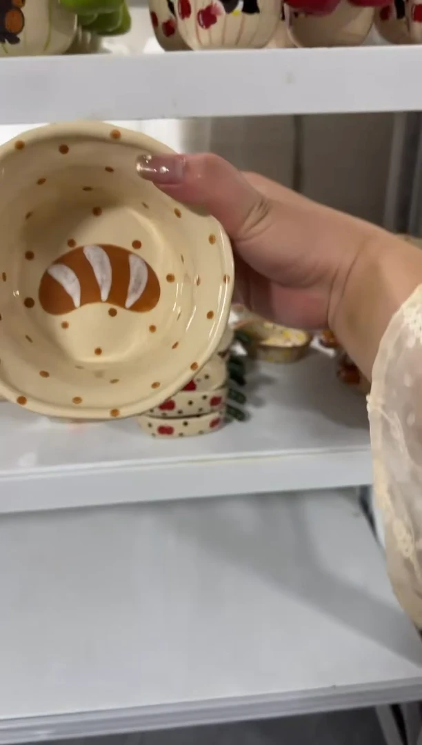 陶瓷面包果篮【十里高温釉下彩陶瓷】