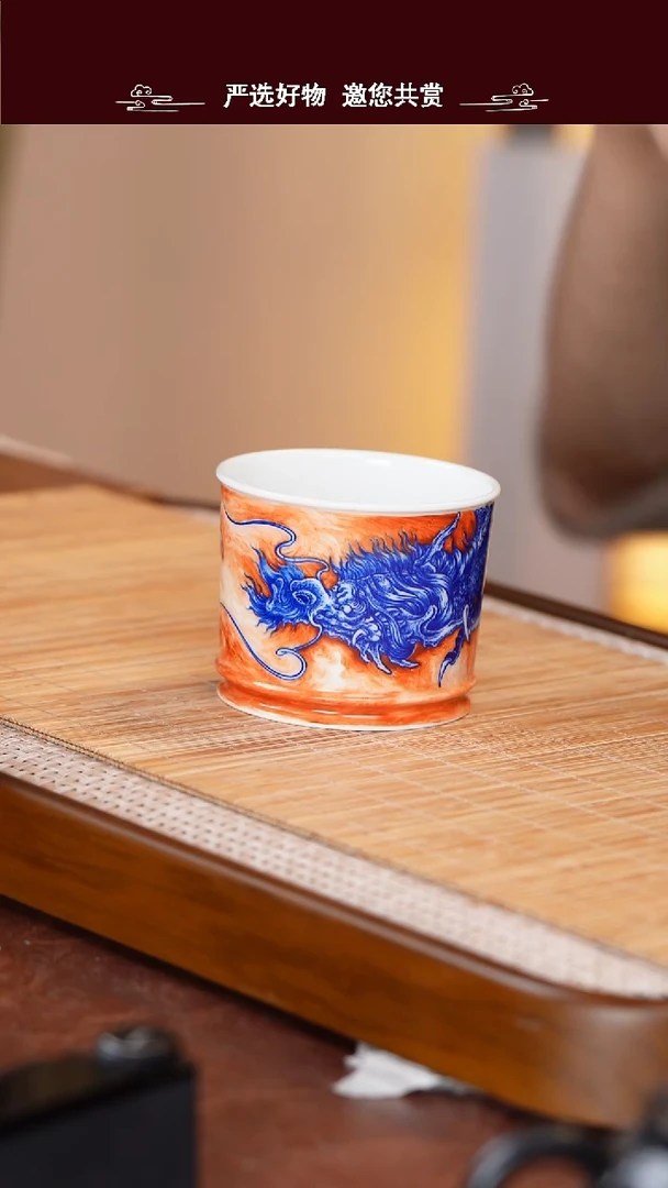 手工手绘青花茶杯