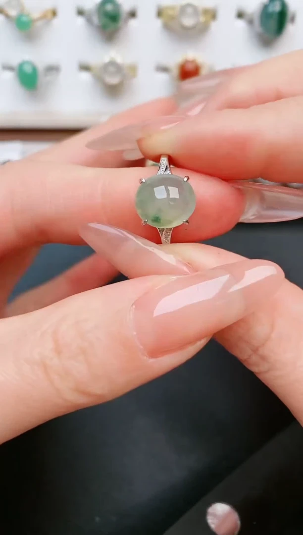 【闪购商品】翡翠戒指银S925镶嵌....