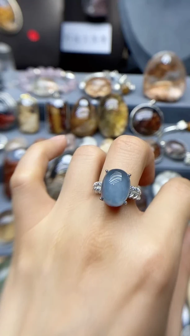 戒指银S925镶嵌水晶水晶水晶