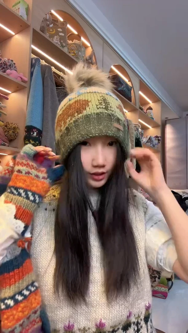 羊毛美利奴动物帽