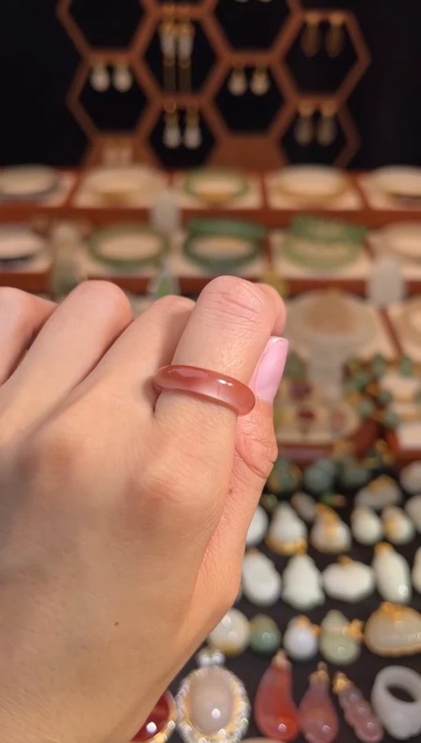 未镶嵌戒指南红玛瑙11 12