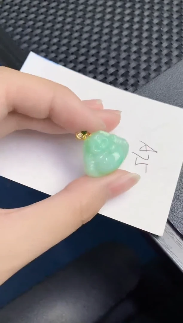 翡翠银S925镶嵌颈饰天然翡翠緬甸A貨