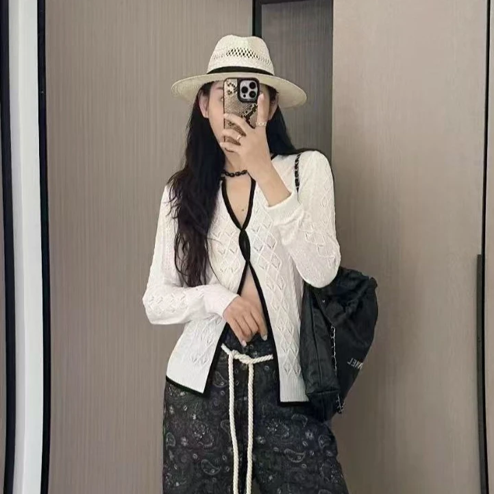 【LOCAT】howwell  镂空针织纽结外套  HW25SS32