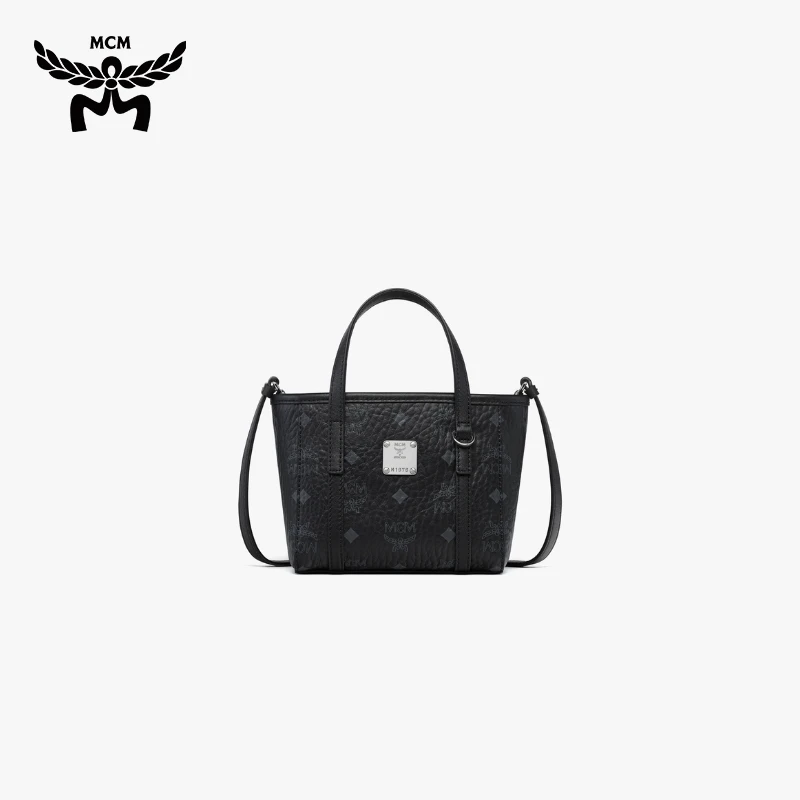 【重磅新品】MCM  TONI超迷你菜篮子黑色斜挎包女包手提包经典潮流