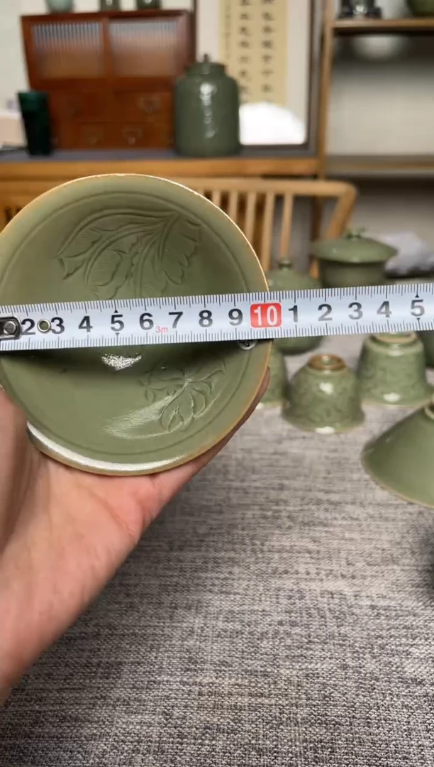 陶瓷433耀州窑纯手工斗笠盏  微瑕