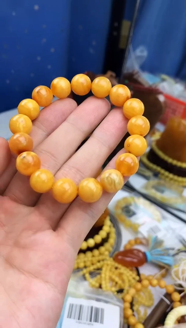 裸石蜜蜡未镶嵌手串卡12