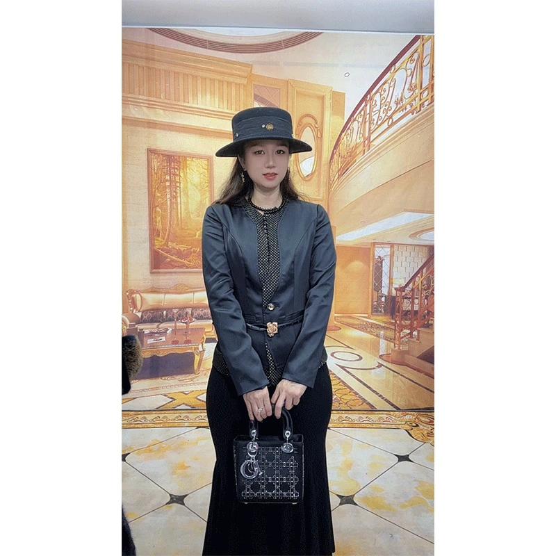 1142新款设计师重手工修身时尚百搭气质女装外套