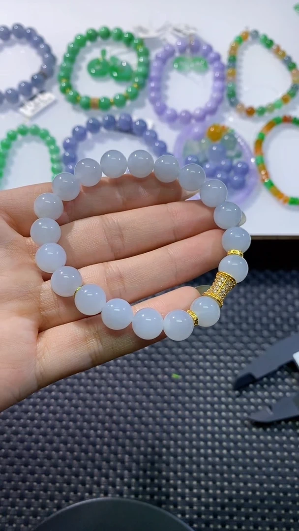 散珠翡翠卡9加手串