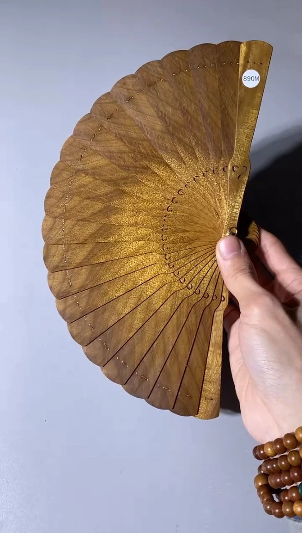 【闪购商品】金丝楠890号15cm金丝楠木小叶桢楠扇子