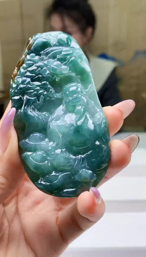 【闪购商品】定制翡翠未镶嵌5156ty-毛货挂件37