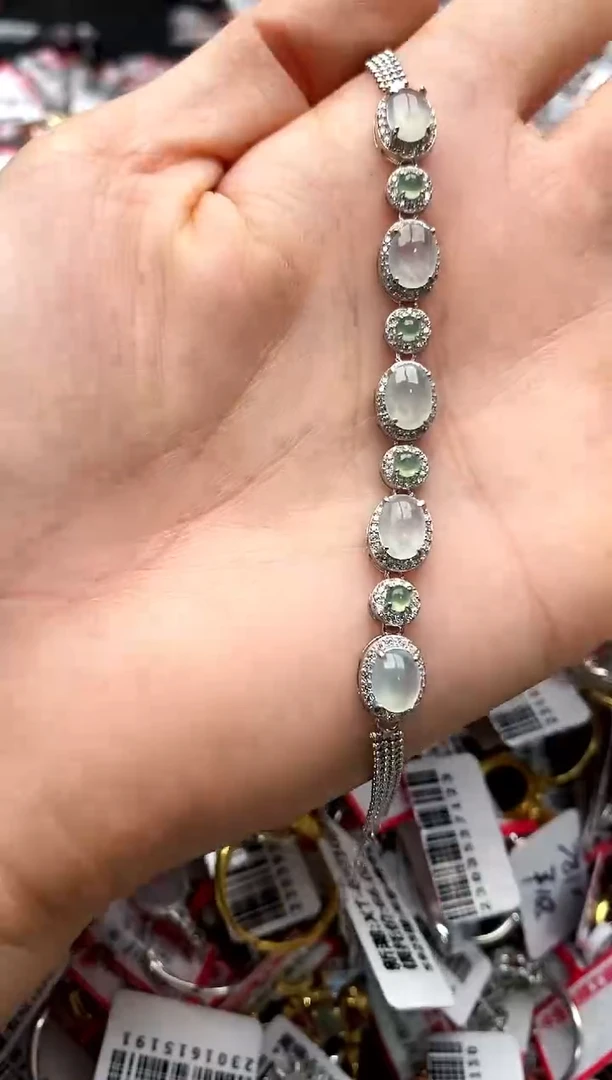 【闪购商品】翡翠戒指银S925镶嵌5555555    4