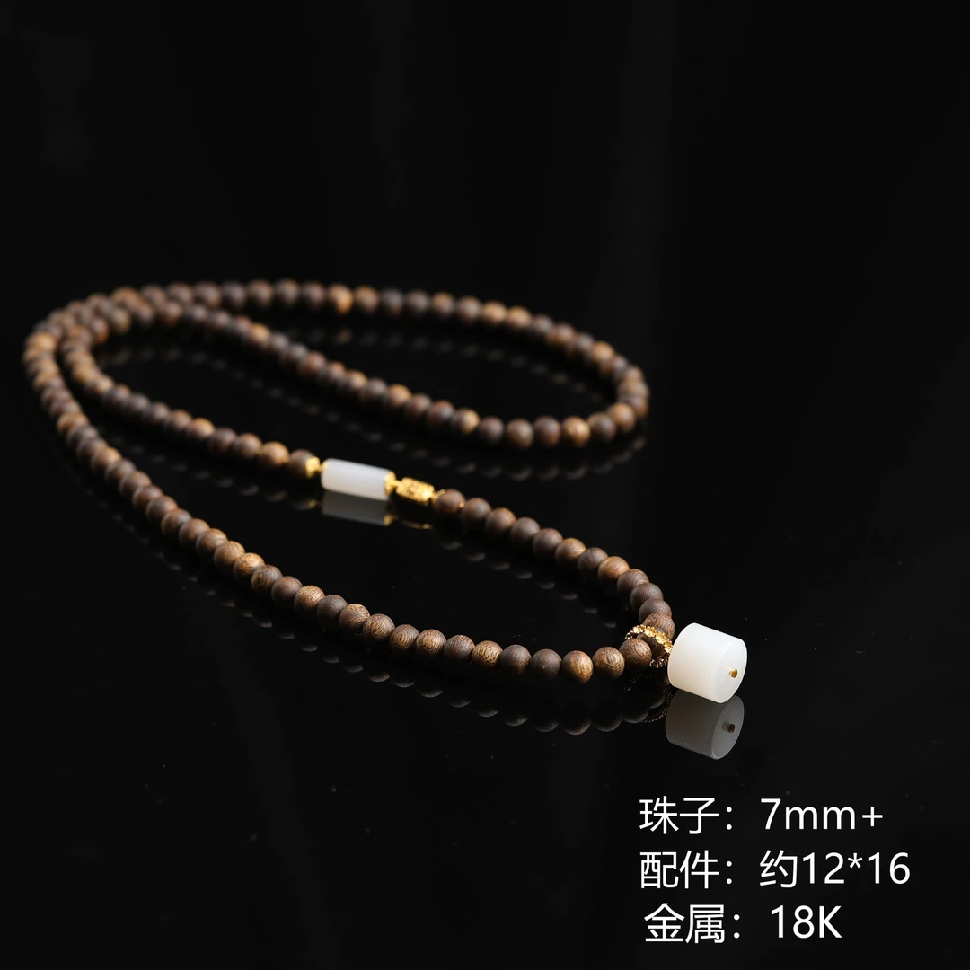 沉香本真 | 沉香风眠珍藏级精品棋楠沉香7mm项链