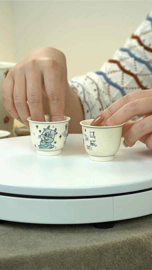 杯【新】十二生肖青花杯-拍下备注生肖，暂无小狗小兔哦！