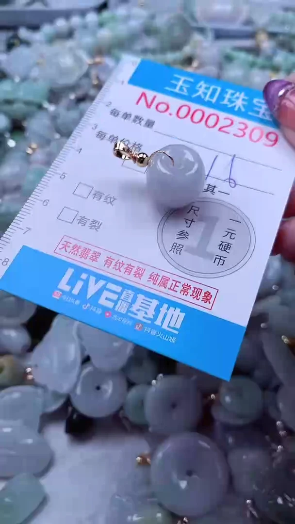 翡翠未镶嵌吊坠(不含链)2309