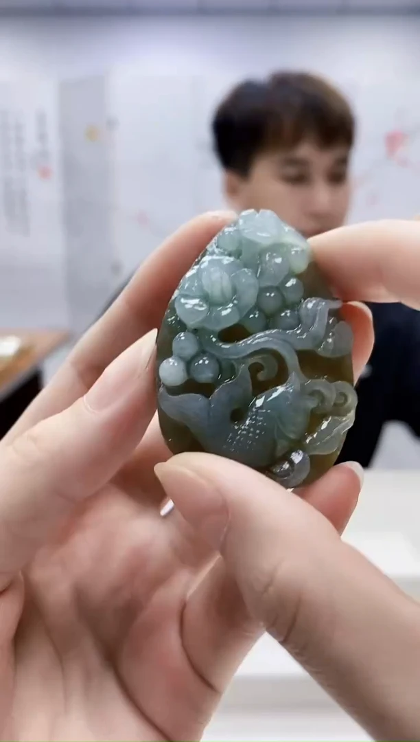 未镶嵌定制翡翠4868ry-毛货挂件68