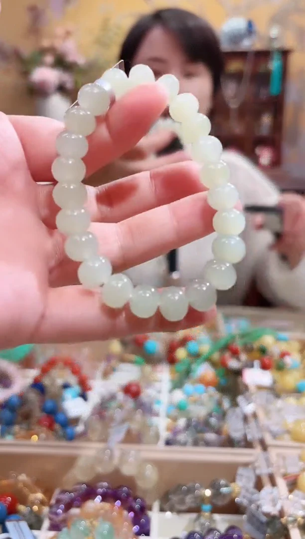 未镶嵌手串和田玉设计款珠串9+