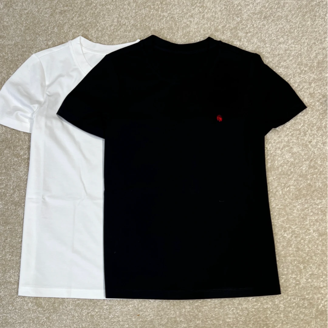 【老板娘严选】春夏纯色圆领刺绣百搭简约修身休闲T袖A1025