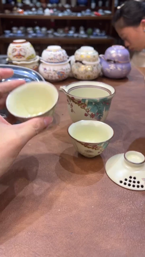 真的很便宜超好看会开片的旅行茶具