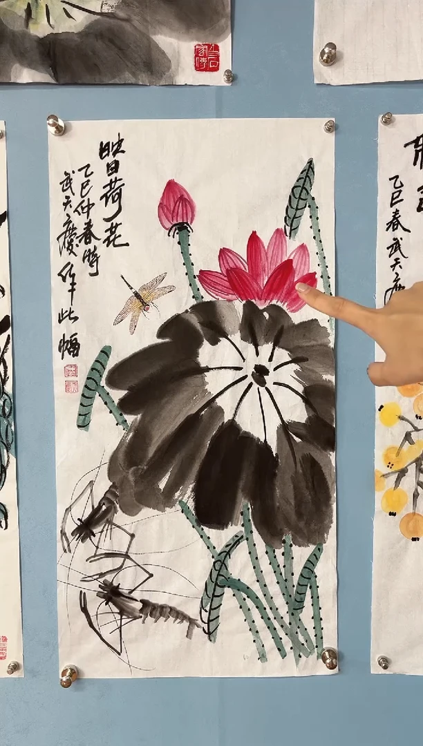 国画正*武天庆映日荷花