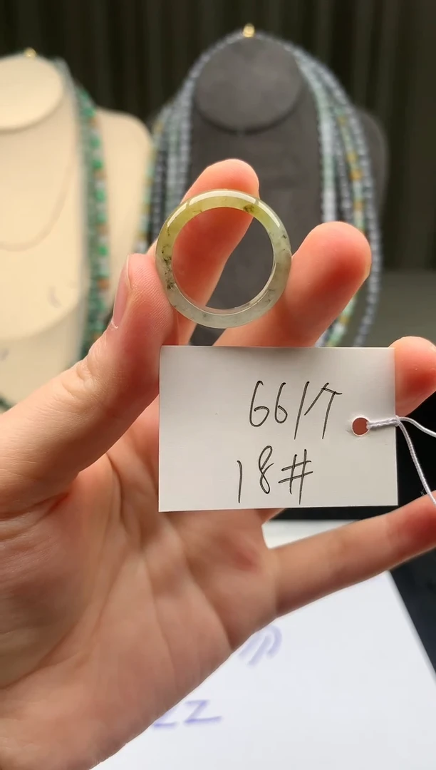 未镶嵌戒指翡翠翡翠戒圈17-18