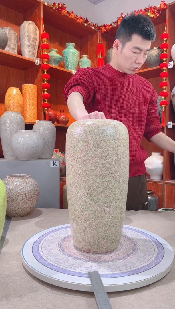 【闪购商品】瓶绿野仙踪40cm落地陶瓷花瓶 无花