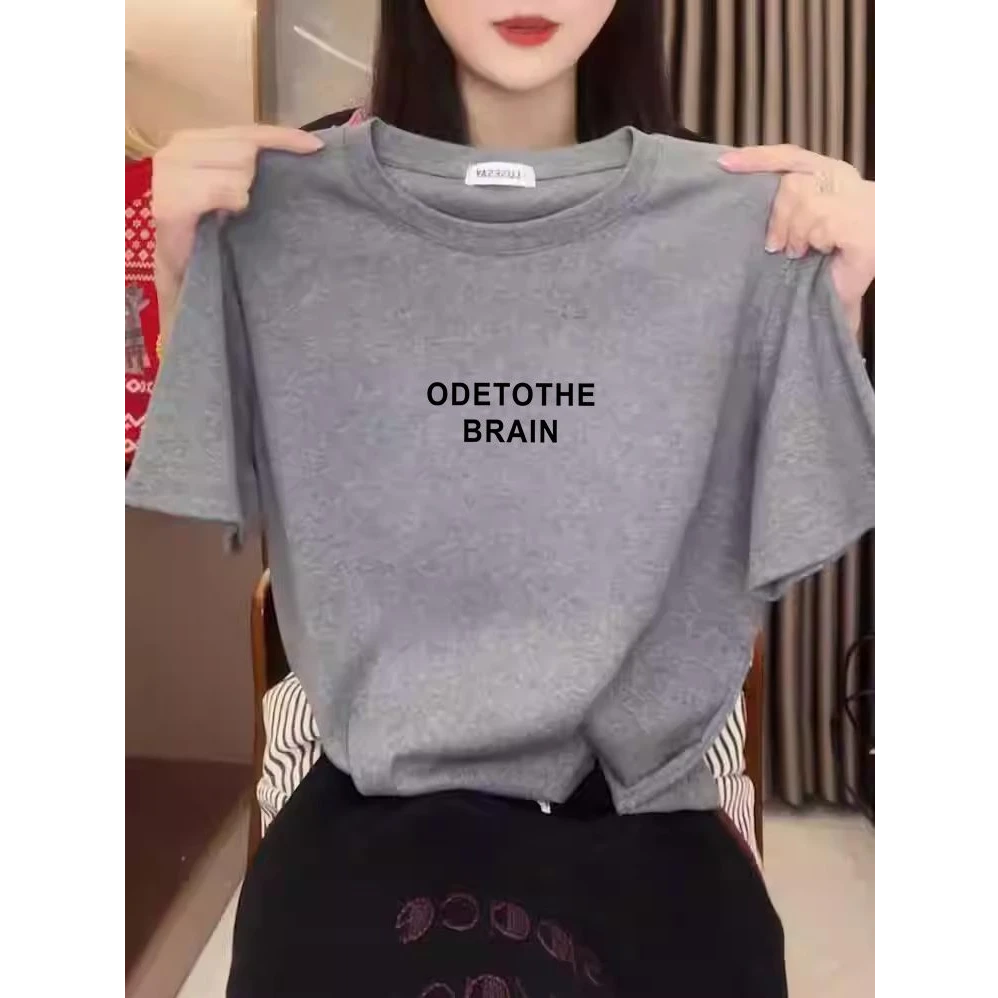 正肩纯棉短袖t恤女新款简约时尚百搭洋气上衣韩版潮打底衫夏秋季