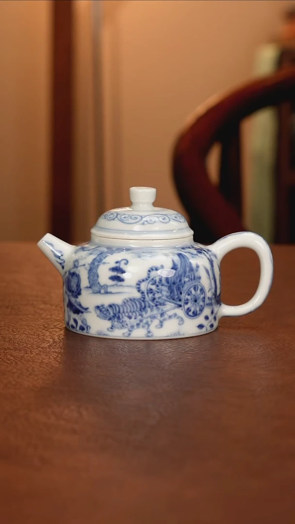 景德镇瓷器，青花瓷手绘茶具~鬼谷子