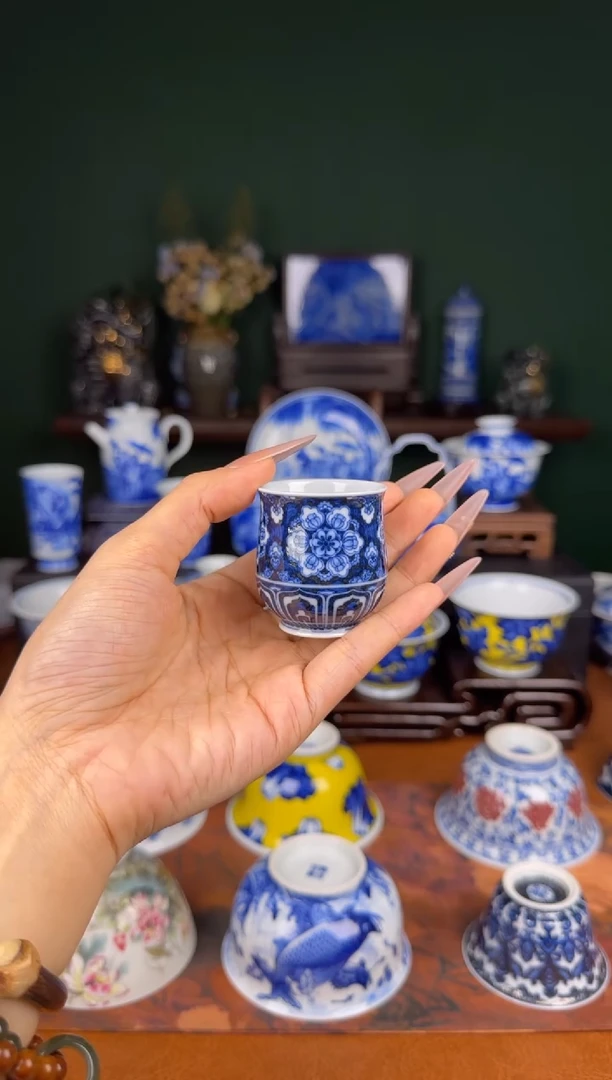 杯 洪印幕明。宝相  小品茗杯