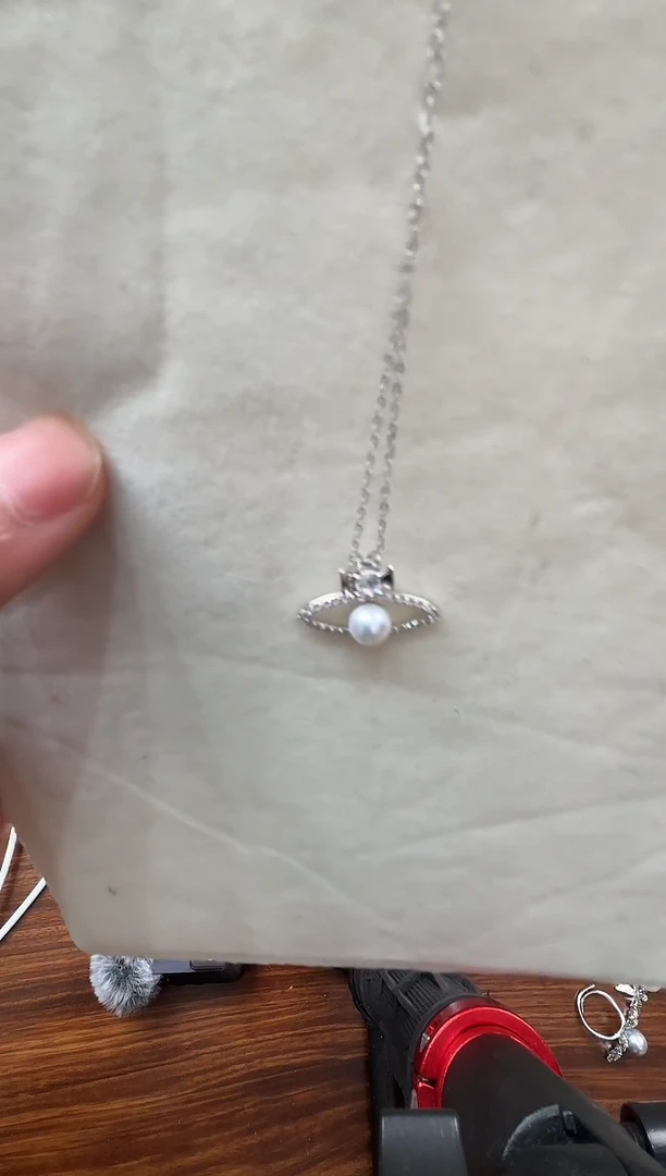 吊坠(赠链)银S925镶嵌淡水珍珠淡水珍珠吊坠