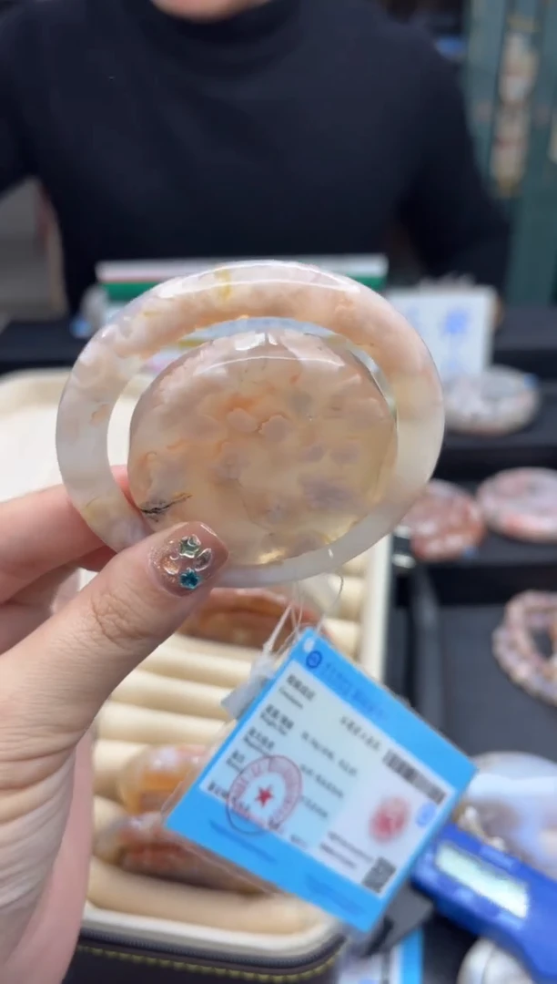 【闪购商品】石英质玉手镯未镶嵌702（57圈赠送镯心）