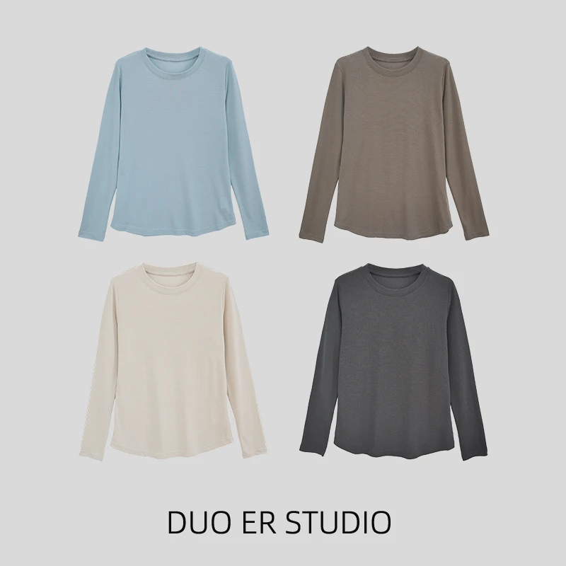 【朵儿studio】“面膜T”莱赛尔天丝~基础又好搭T恤 D553