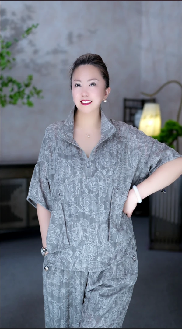 【MIAOCI】76768时尚百搭宽松大码休闲短袖分裤套装