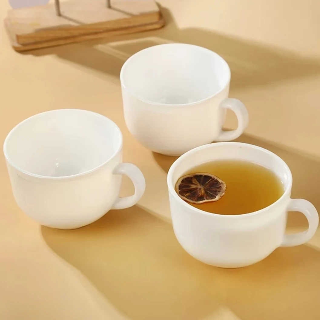 【到手2只】早餐杯办公室咖啡杯家用陶瓷简约杯带把手冲燕麦的杯子