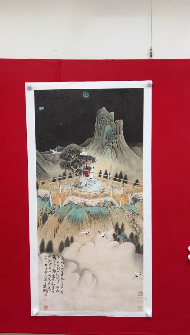 国画姑**外山东国鉴孙鹏国画作品