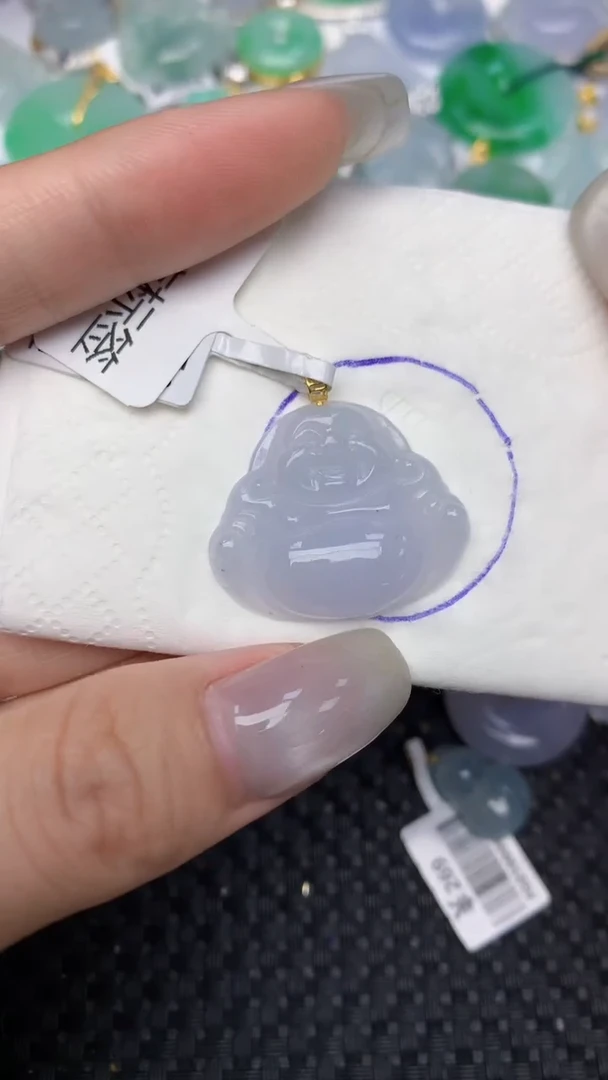 颈饰未镶嵌翡翠天然缅甸翡翠a货百元以上9元证书费自理