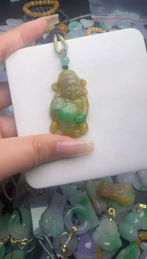 翡翠未镶嵌颈饰天然缅甸翡翠吊坠