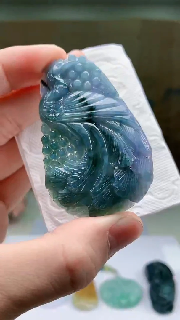 【闪购商品】定制翡翠未镶嵌5152bb-毛货挂件14