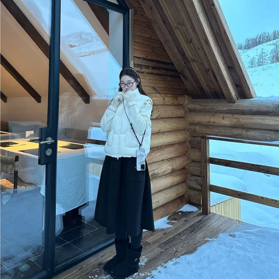 LA 双面呢 重磅 黑色廓形花苞 半身裙 31074