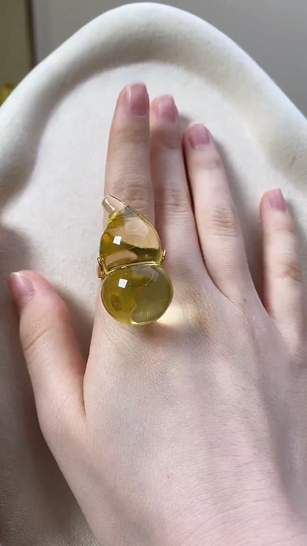 未镶嵌琥珀戒指戒指