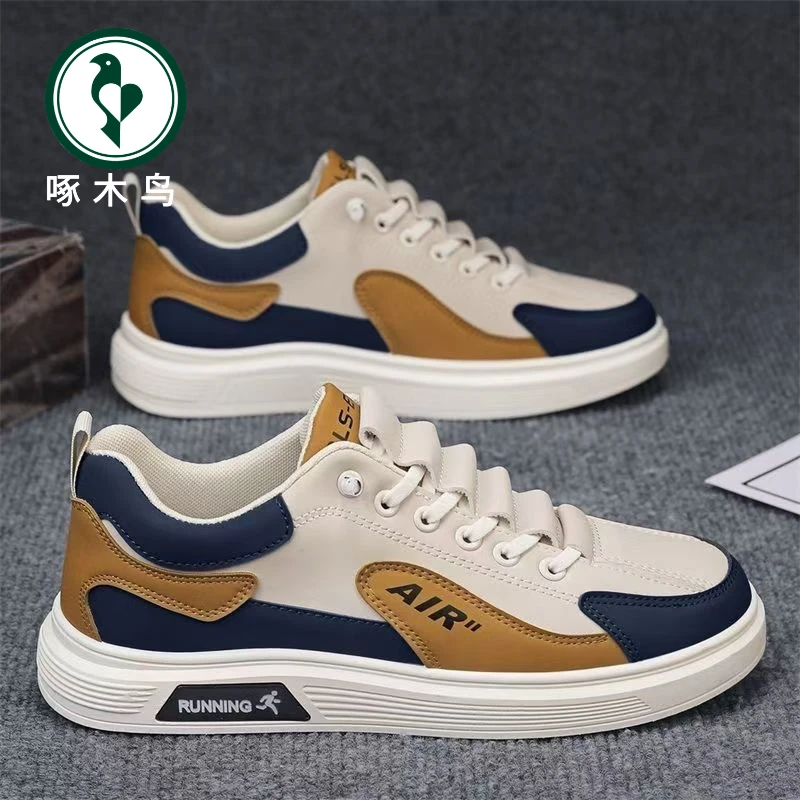 【啄木鸟】男鞋白夏季新款透气时尚潮流百搭板鞋运动爆款休闲鞋潮鞋