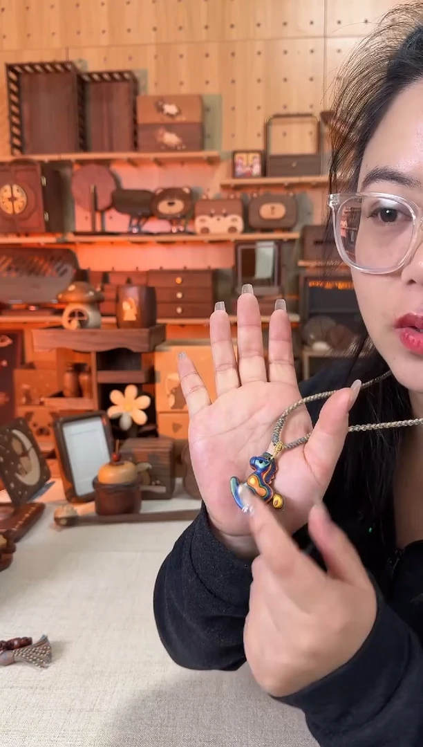 木彩虹木实木小马项链款